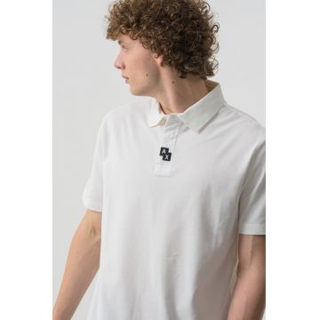 Tricou polo cu detalii cu monograma