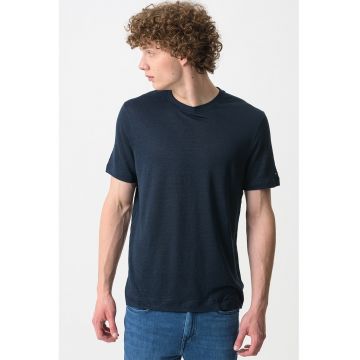 Tricou uni din amestec de in