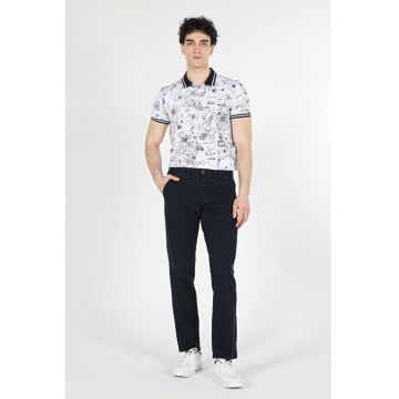 Pantaloni De Barbati Albastru Marin Regular Fit