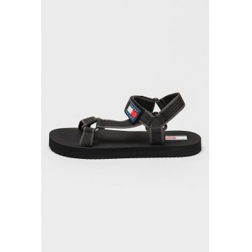 Sandale din material textil cu inchidere velcro