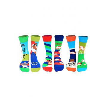 Set de sosete lungi cu imprimeu - 6 piese