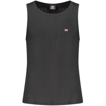Tricou fara maneci barbati - cu mini logo brodat - Regular fit