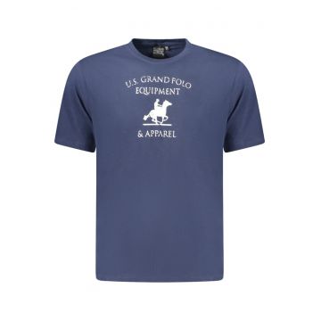 U.S. Grand POLO Tricou barbati cu imprimeu din bumbac - regular fit - bleumarin -