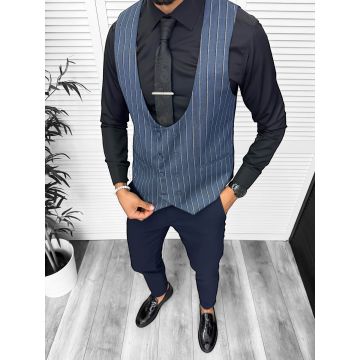 Vesta barbati eleganta slim fit  cu dungi   13217