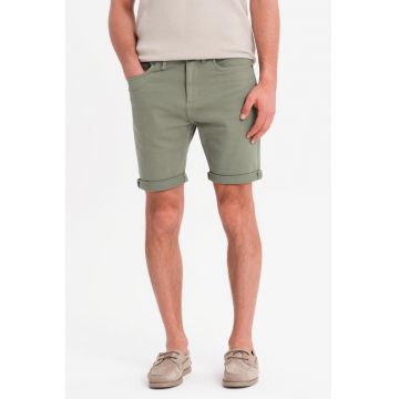 Blugi scurti cu talie medie - Verde deschis