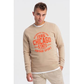 Bluza de trening din amestec de bumbac cu model text