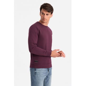 Bluza de trening din bumbac cu model uni
