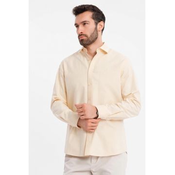 Camasa din bumbac cu model uni