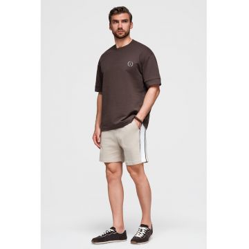 Pantaloni scurti relaxed fit cu buzunare laterale - Bej