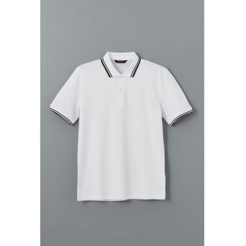 Tricou din amestec de bumbac cu guler polo