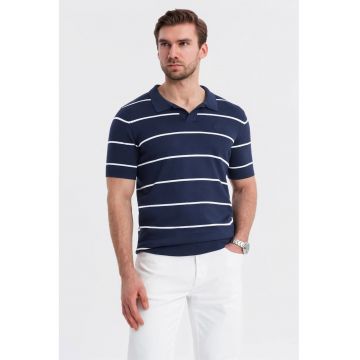 Tricou polo cu dungi