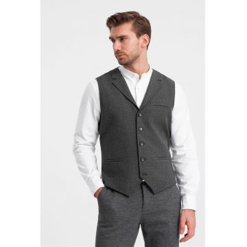 Vesta slim fit cu nasturi
