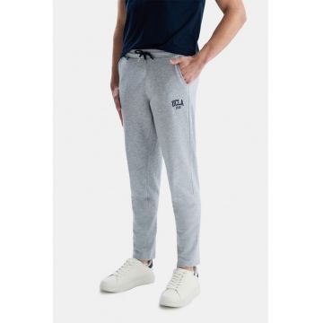 Pantaloni de trening cu logo si snur Connor