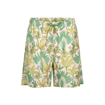 Pantaloni scurti de baie cu model tropical
