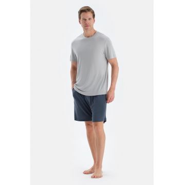 Pantaloni scurti de casa din lyocell cu snur de ajustare in talie