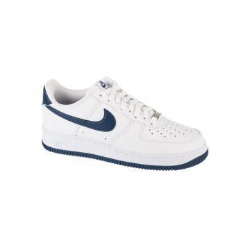 Pantofi sport barbati -  Air Force 1 - piele naturala - alb/bleumarin