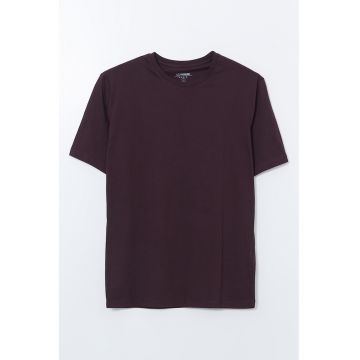 Tricou de bumbac cu decolteu rotund