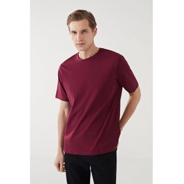 Tricou de bumbac cu decolteu rotund
