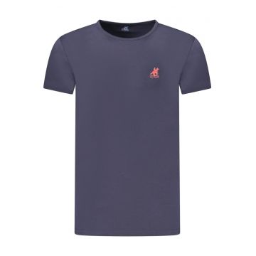U.S. Grand POLO Tricou barbati simplu cu logo rosu brodat - bleumarin inchis -