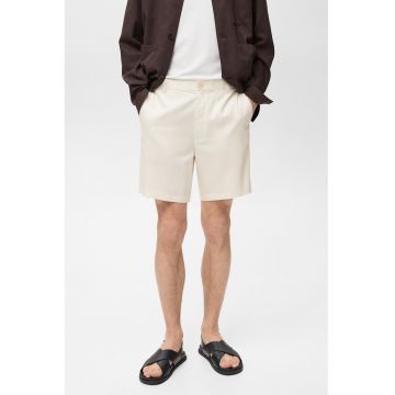 Bermude slim fit din amestec de in