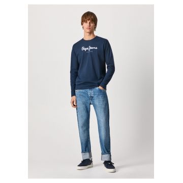 Bluza barbati  bleumarin - bumbac - decolteu rotund