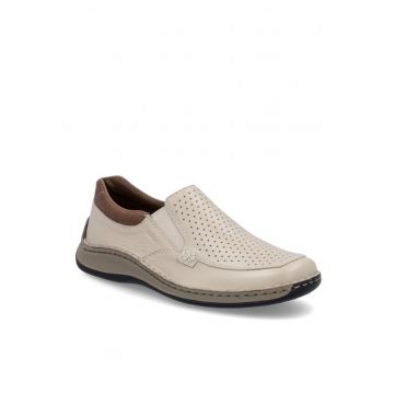 Pantofi slip-on pentru bărbați Rieker bej maro mixt 05293-60