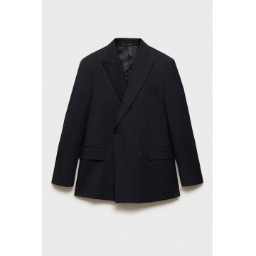 Sacou slim-fit cu model uni