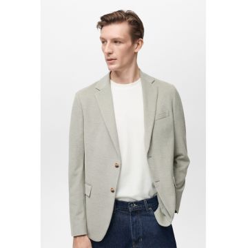 Sacou slim fit din amestec de bumbac
