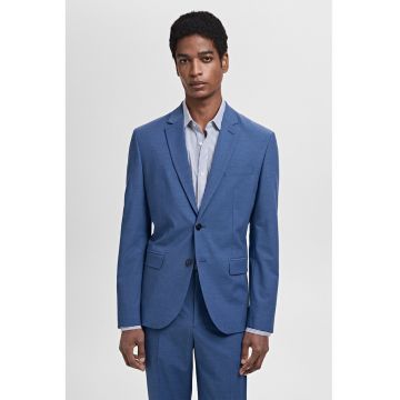 Scaou slim-fit cu revere decupate