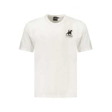 Tricou barbati simplu din bumbac cu logo