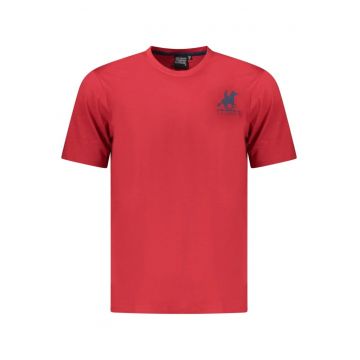 Tricou barbati simplu din bumbac cu logo