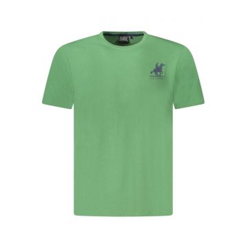 Tricou barbati simplu din bumbac cu logo
