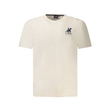 Tricou barbati simplu din bumbac cu logo