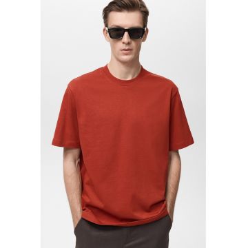 Tricou relaxed-fit cu decolteu la baza gatului
