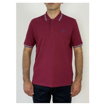 U.S. Grand POLO Tricou polo barbati cu logo si detalii contrastante - Regular fit