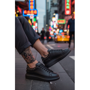 Adidasi barbati casual amq  negri 6626 N17-3