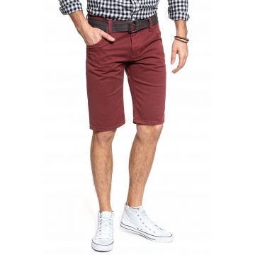 Pantaloni Scurti Barbati -  1007589 7139 - Material: 100% Bumbac - Croi: Slim Fit - Inchidere: Fermoar - Numar De Buzunare: 5 - W29 EU - Rosu