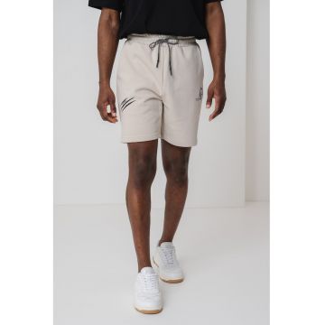 Pantaloni scurti cu snur si imprimeu logo