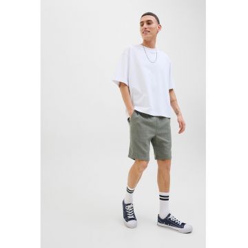 Pantaloni scurti cu snur si model texturat
