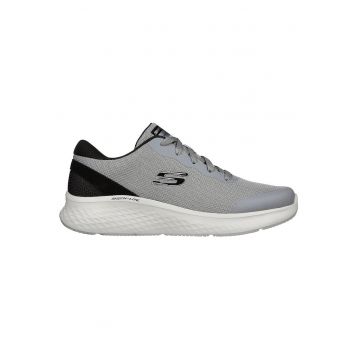 Pantofi sport cu amortizare si detalii peliculizate Skech-Lite Pro - Clear Rush - Gri