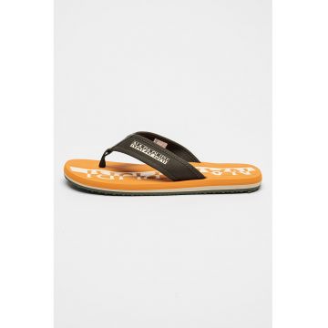 Papuci flip-flop cu imprimeu logo Canvas