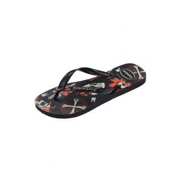 Papuci flip-flop din cauciuc cu imprimeu