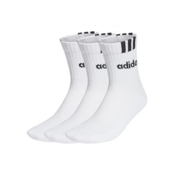 Set 3 perechi sosete  3-Stripes Linear Half-Crew Cushioned
