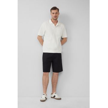 Bermude relaxed fit din bumbac cu snur de ajustare