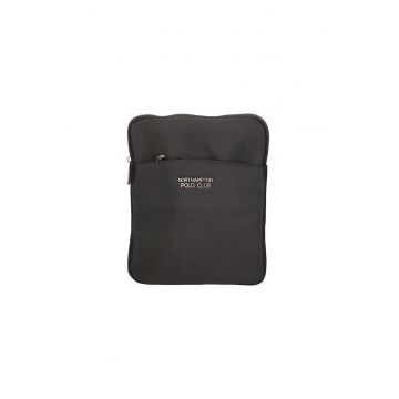 Geanta crossbody cu aplicatie logo - Negru