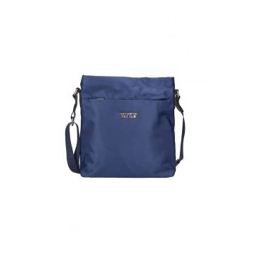 Geanta crossbody cu logo discret - Albastru