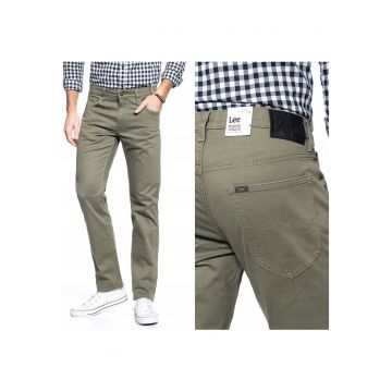 Pantaloni Din Material -  Daren Zip Fly - Croi: Drept - Tip De Pantaloni: Drept - Inchidere: Fermoar - Compozitie Material: 99% Bumbac - 1% Elastan - Verde