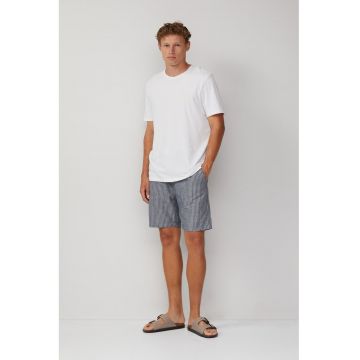 Pantaloni scurti cu model in dungi si snururi de ajustare