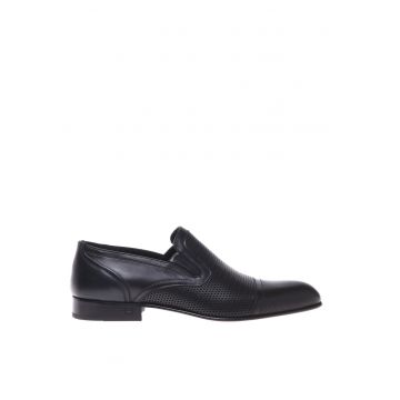 Pantofi loafer din piele cu design perforat