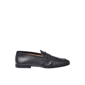 Pantofi loafer din piele cu model uni